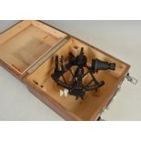 A German Nazi World War II period submariners sextant, numbered 20484, marked with Nazi Eagle and