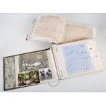 Two early 20th century scrap books of horse racing interest and fox hunting interest, containing