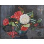 Kate Wylie (1877-1941) Camellia's oil on canvas, incised signature lower right 34cm x 44.5cm