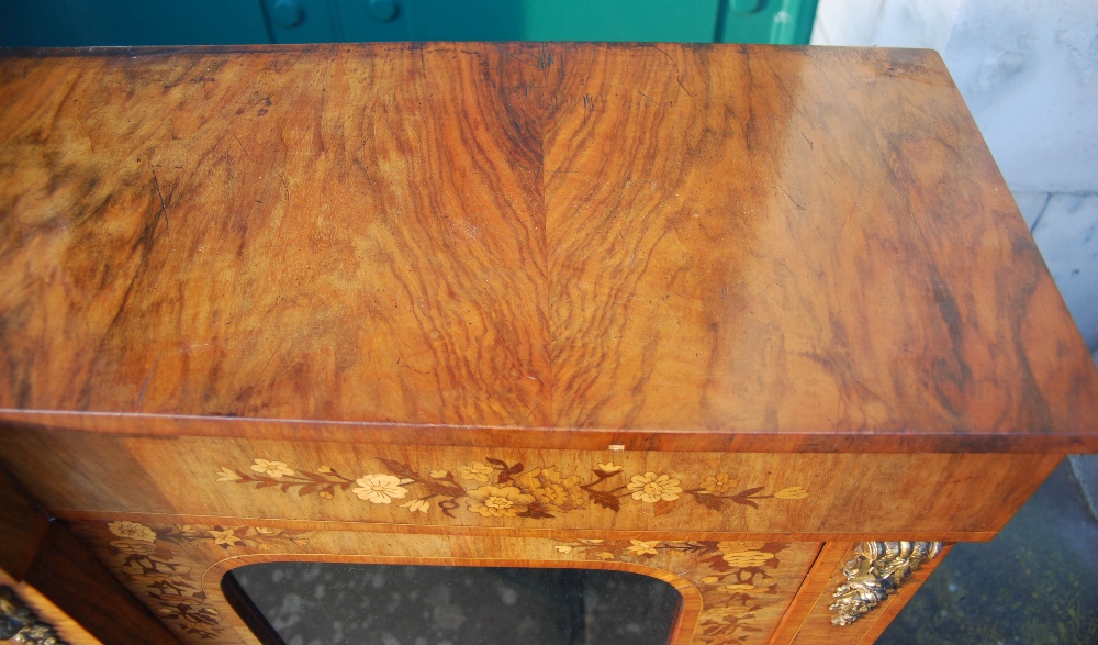 A Victorian walnut, marquetry and gilt metal mounted breakfront credenza, the central panelled - Image 5 of 11