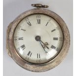 A George III silver cased verge pocket watch Jno. Edmonds, Liverpool, the silver case and outer case