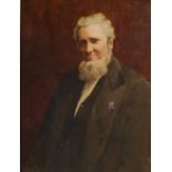 19th century British School Half length portrait of a Gentleman oil on canvas 44cm x 33.5cm