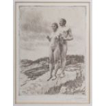 Anders Leonard Zorn (Swedish 1860-1920) De Tva etching, signed in pencil lower right 22cm x 16cm