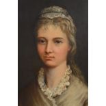 18th century British School Portrait of Miss Mary Jeffrey (Mrs Napier) who died 18th May 1804 oil on