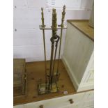 Brass companion set on stand