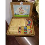 Vintage wooden blocks toy