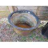 Large cast iron boiler bowl