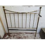 Brass double bed head (approx 4' 6")