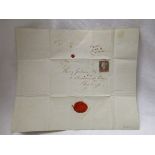 Cover & letter from Coutts bank circa 1847 with plate 66 penny red
