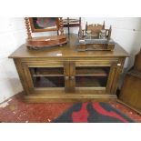 Good quality oak TV corner unit