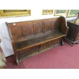 Victorian pine settle 5'