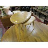 Blonde elm Ercol nest of 2 tables