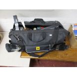 Large JCB canvas bag and contents