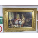 Large gilt framed print - Family