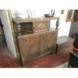 Oak court cupboard