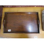 Tray made from teak from the light cruiser HMS Glasgow