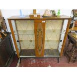 Walnut 1950's display cabinet