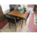 Set of 4 Gordon Russell chairs & draw-leaf table