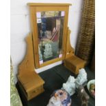 Pine dressing table mirror top