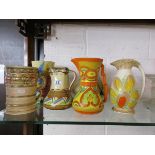 6 jugs & vases to include Myott