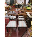 6 Victorian rosewood dining chairs