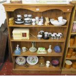 Open pine bookcase