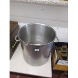 Very large aluminium cooking pot