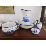 Delft style jug and bowl set