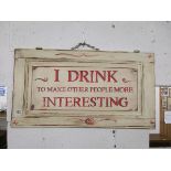 Novelty wooden door sign