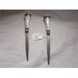 2 Royal Worcester letter openers