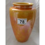 Orange Ruskin vase