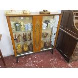 Walnut display cabinet