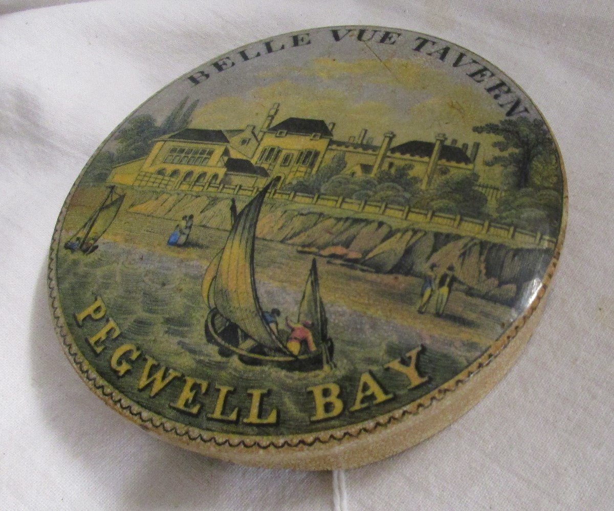 Belle Vue Tavern, Pegwell Bay pot lid - Image 2 of 11