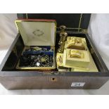 Victorian writing box and contents