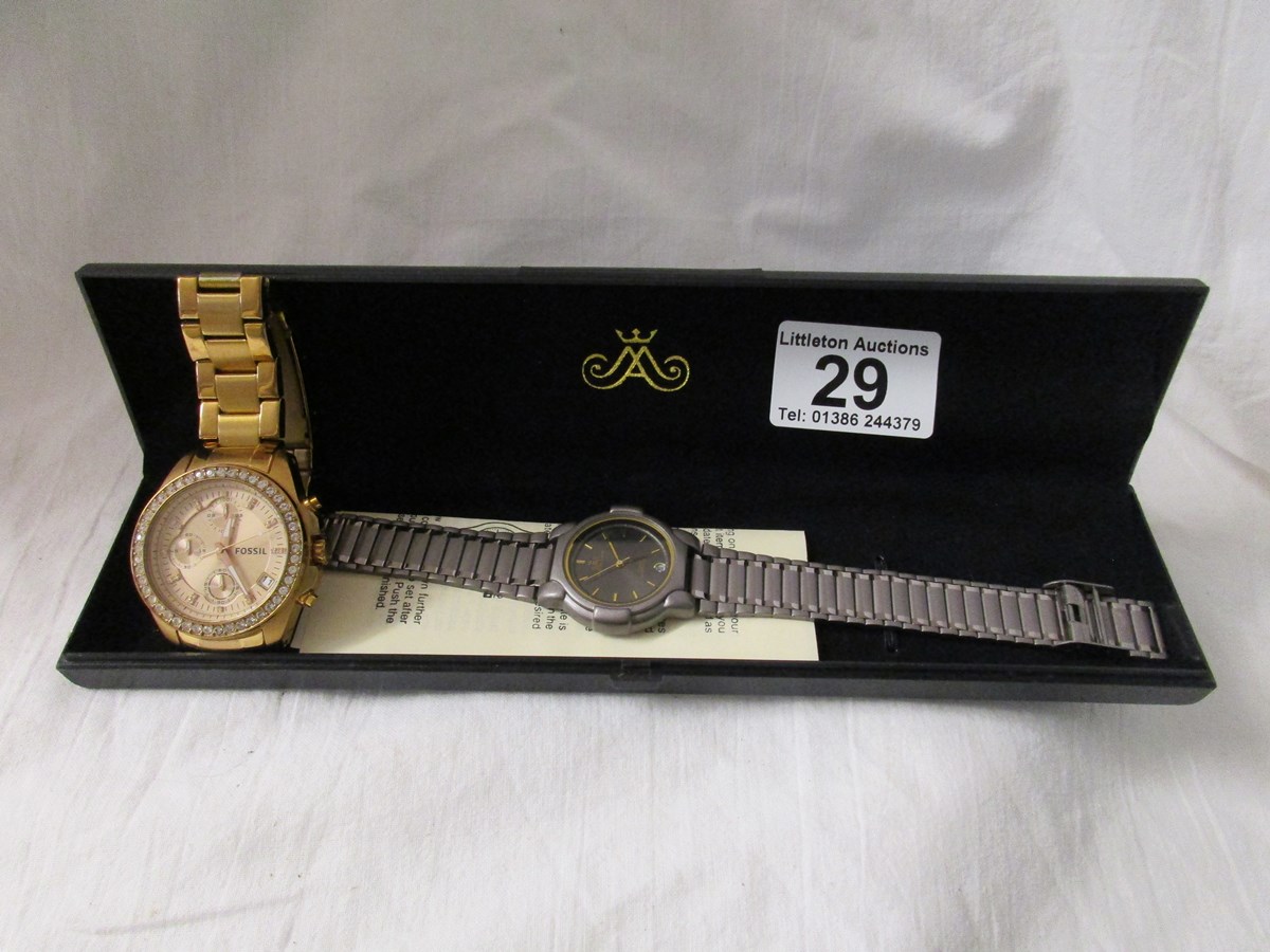 2 watches to include Fossil