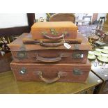 4 leather vintage cases