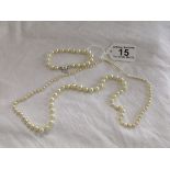 Faux pearl necklace & bracelet