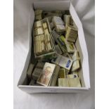Large box of cigarette cards