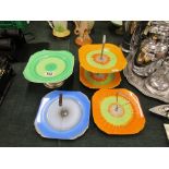 4 Shelley cake plates