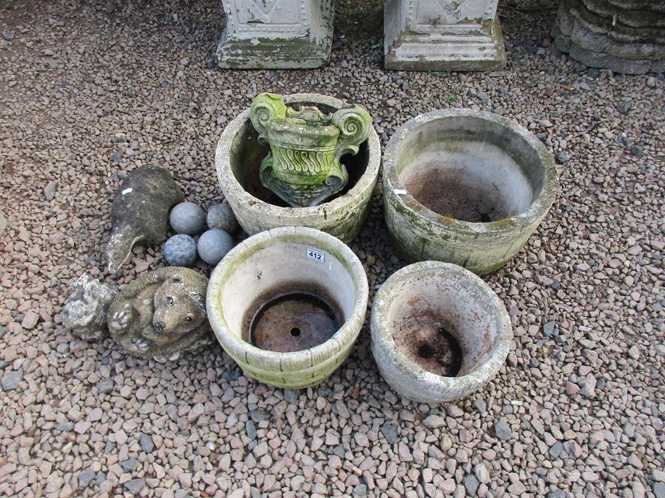 Stone planters etc