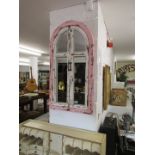 Shabby-chic garden 'window frame' mirror