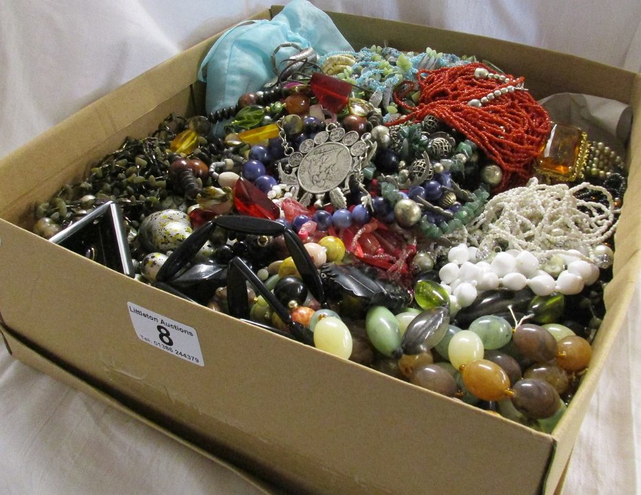 Large box of costume jewellery