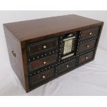 Early tortoiseshell & ivory inlaid table cabinet