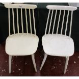 Pair of painted Ercol style chairs