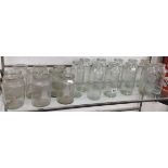 Large collection of glass jars, to include Sutcliffe