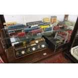 Large collection of 00 gauge engines, carriages, track, controller, etc.