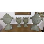 2 Pairs of ceramic urns