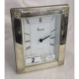 Silver mounted Harrods clock - Sheffield Hallmark