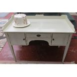 Edwardian painted mahogany & galleried desk