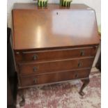 Burr-walnut bureau